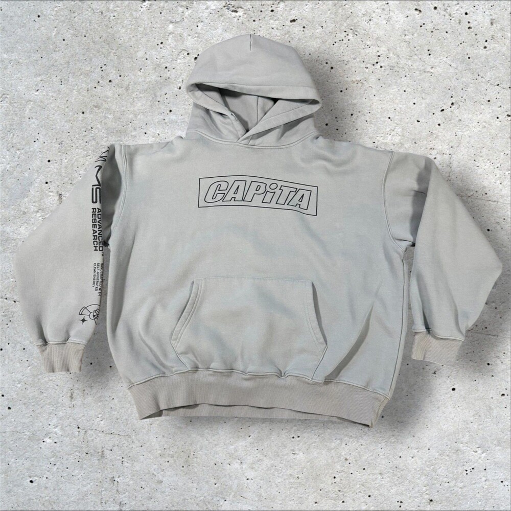 Capita Snowboards The Mothership Pullover Hoodie Sweatshirt Gray Mens Size M